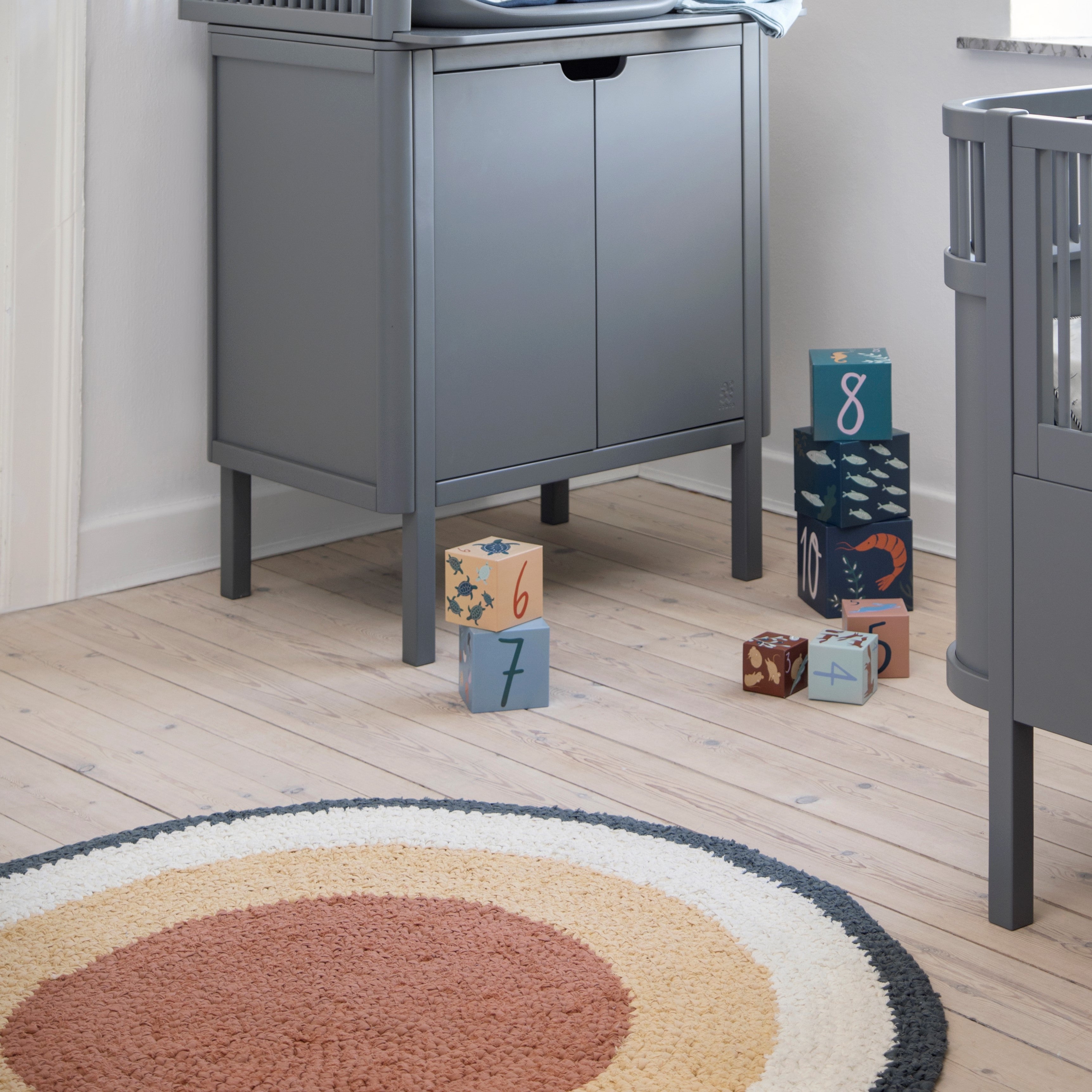 Häkelteppich, golden hour yellow