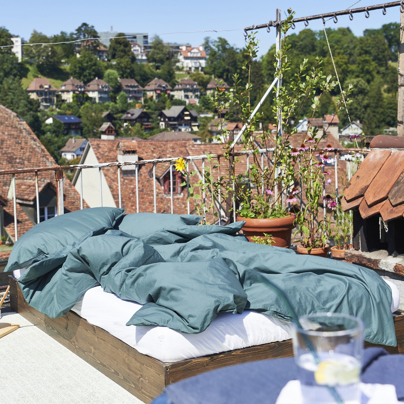 Duvetbezug Louise dunkelgrün