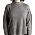 Pull-over en tricot mérinos gris