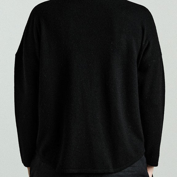 Strickpullover Merino schwarz