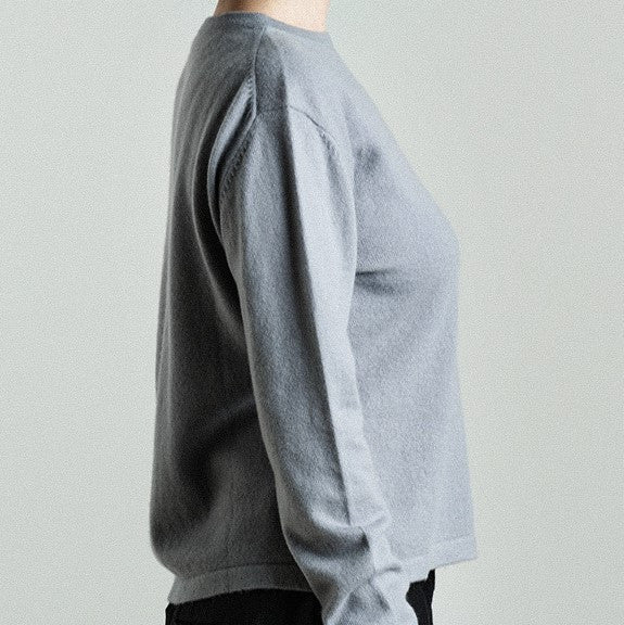 Kaschmir Strickpullover brau grau