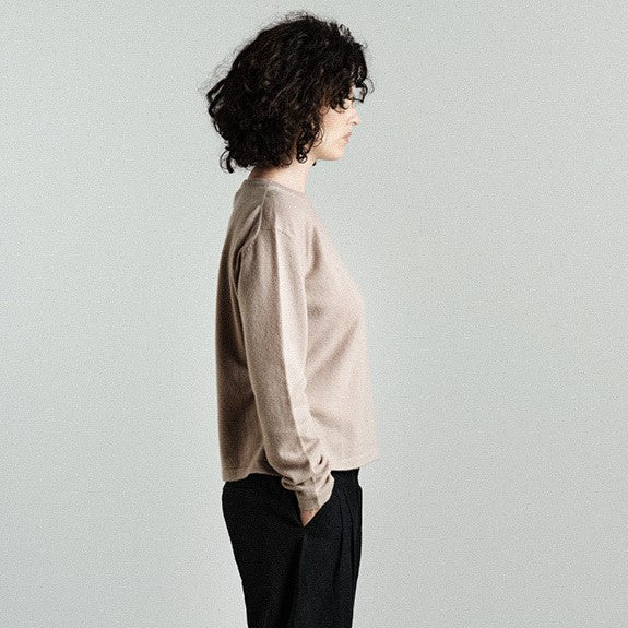 Kaschmir Strickpullover nude