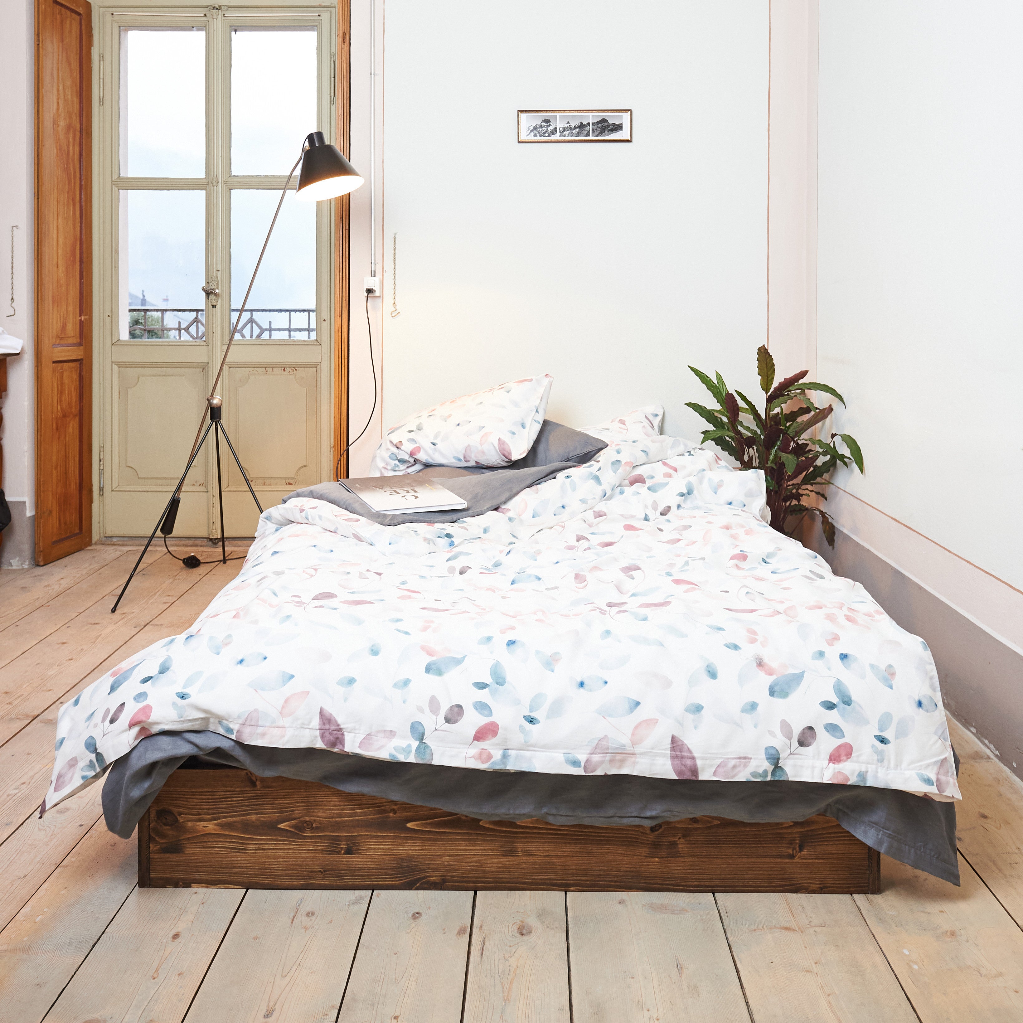 GREINA ocean blue/cassis, Duvetbezug 200x210 cm