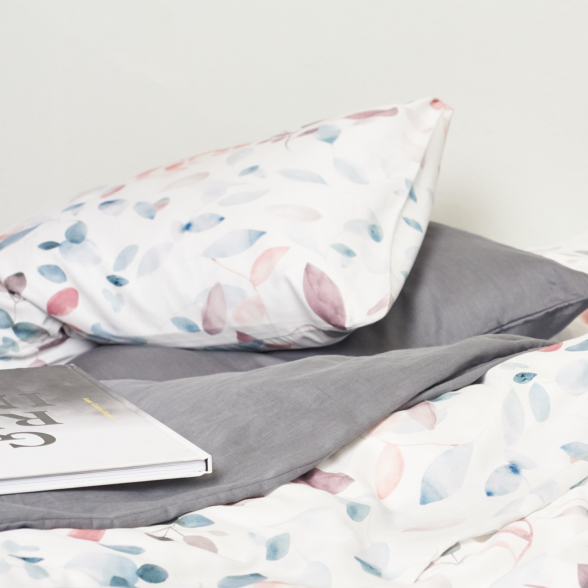 GREINA ocean blue/cassis, Taie d'oreiller 50x70 cm