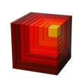 Naef cubes en bois Cella rouge