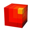 Naef cubes en bois Cubicus rouge