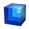 Naef cubes en bois Cubicus bleu