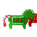 Naef Wooden play string pony green