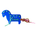 Naef Wooden play string pony blue
