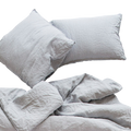 Taie d'oreiller Linus uni, gris clair