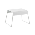 Zone stool steel, white