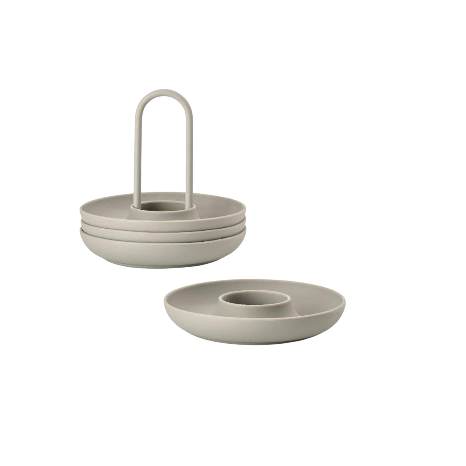 Egg cup singles set of 4, gray