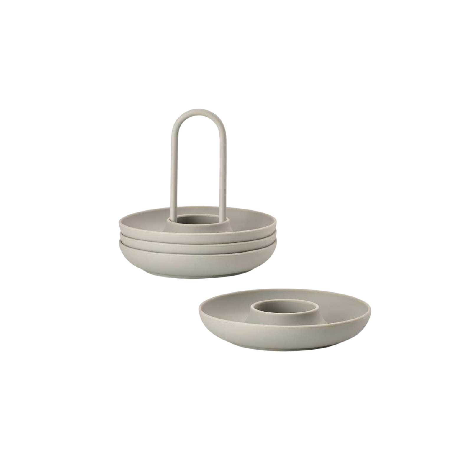 Egg cup singles set of 4, gray