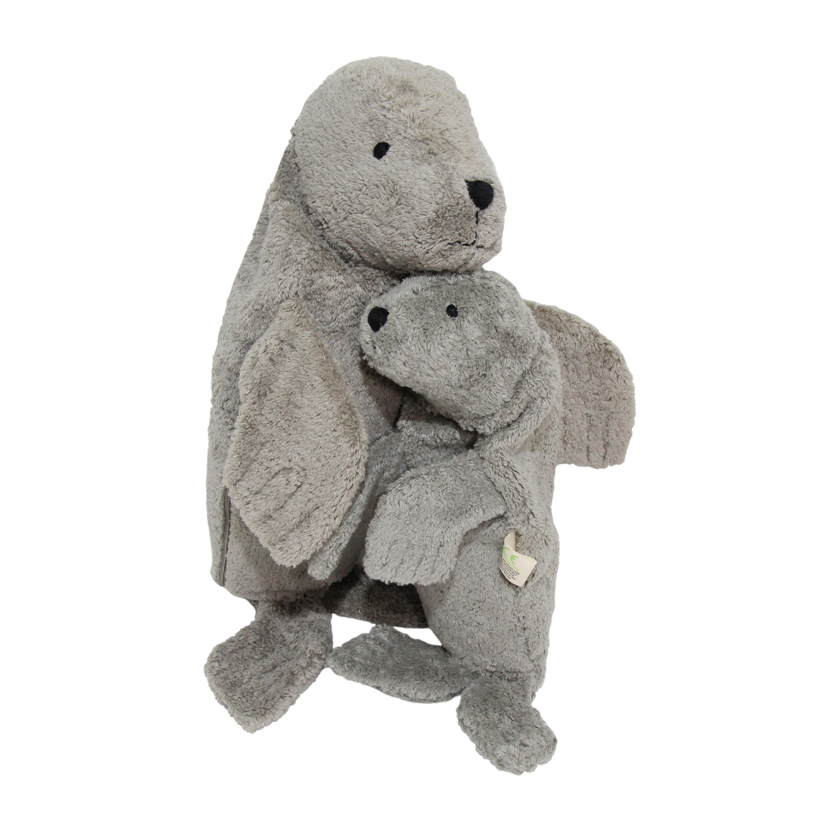 Senger organic cuddly and warming animal seal cherry stone small gray