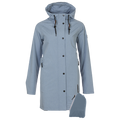 Frauen Regenmantel Travelcoat faded denim