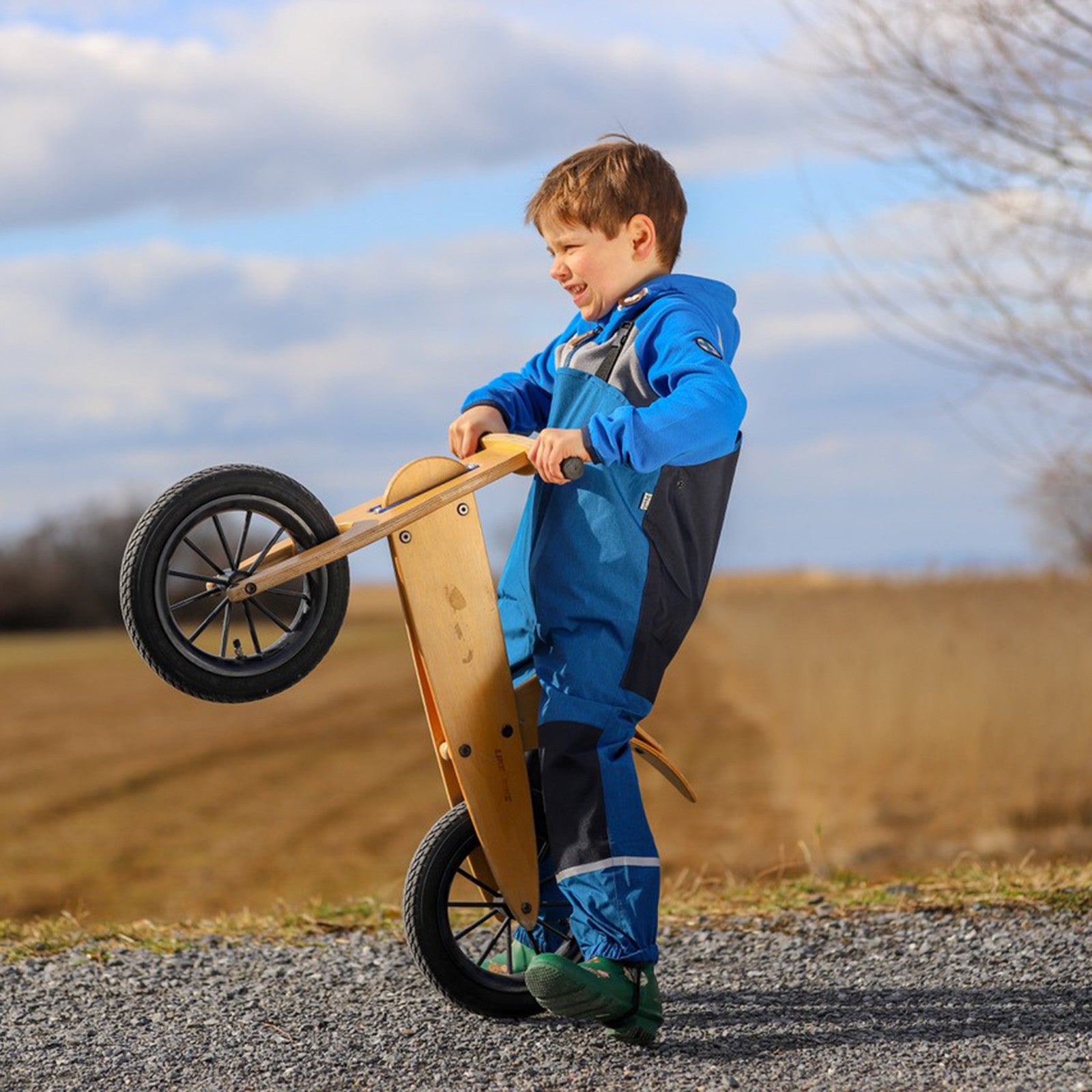 Kids Dinu dungarees peacock denim