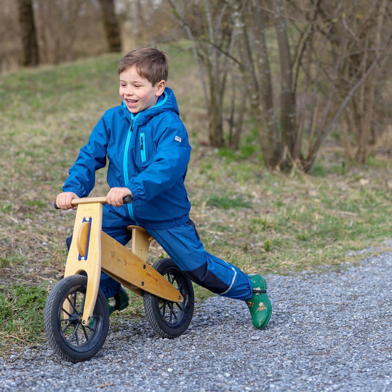 Kids Dinu dungarees peacock denim