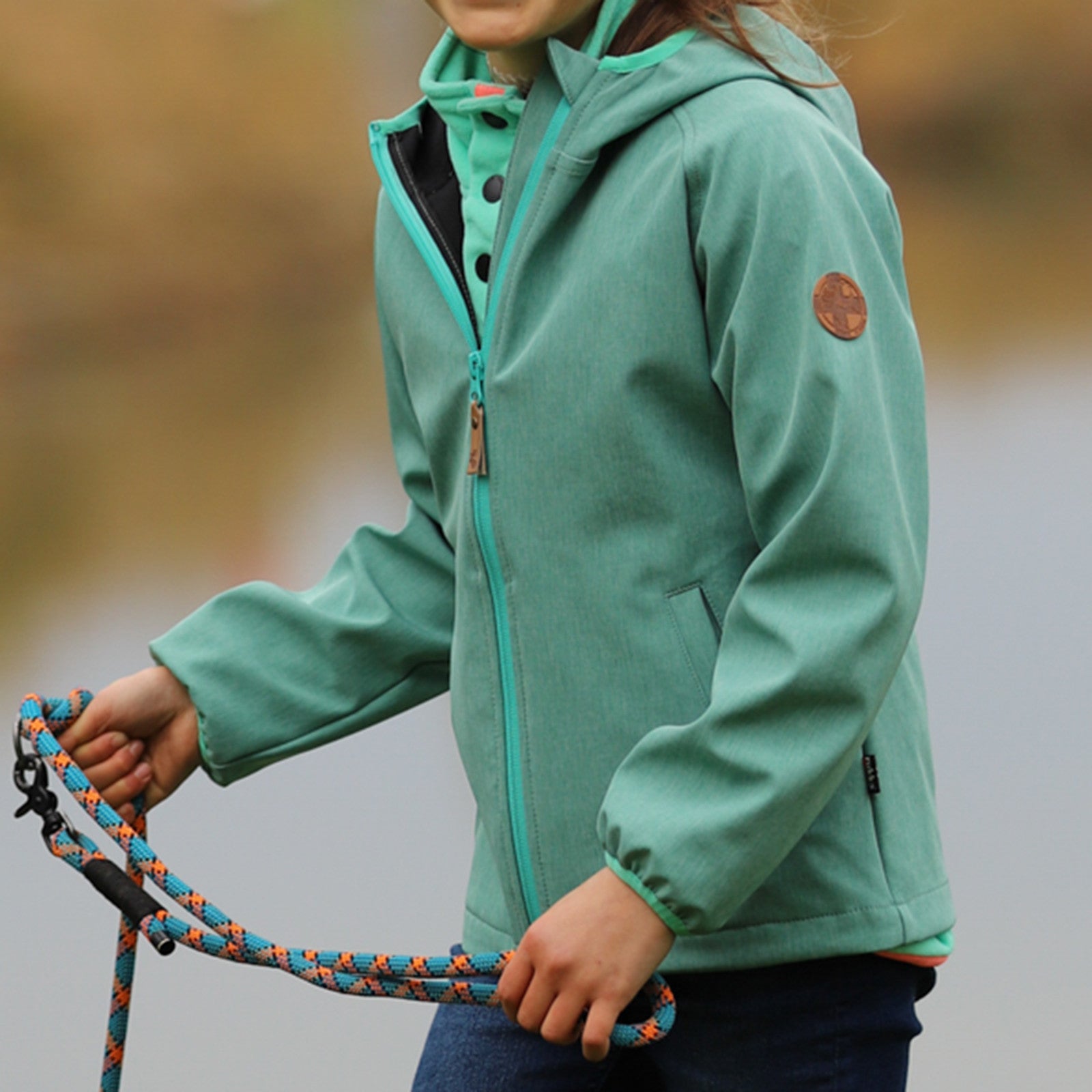 Kinder Avan Softshelljacke beryl green