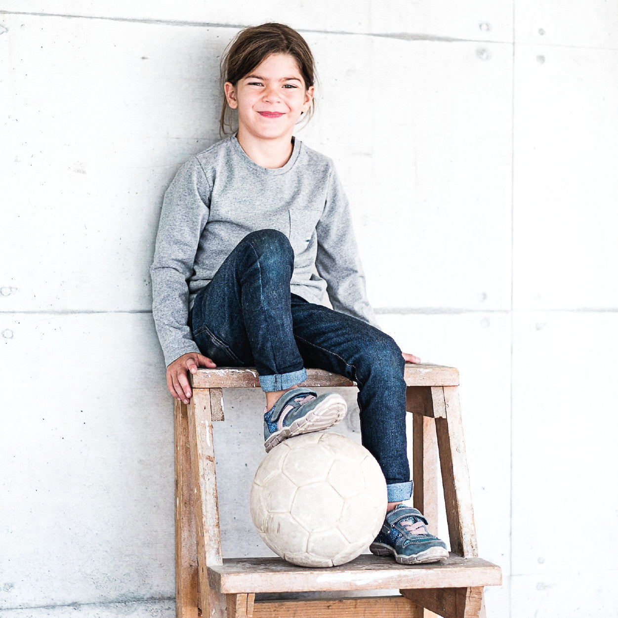 Long-sleeved shirt logo gray mélange