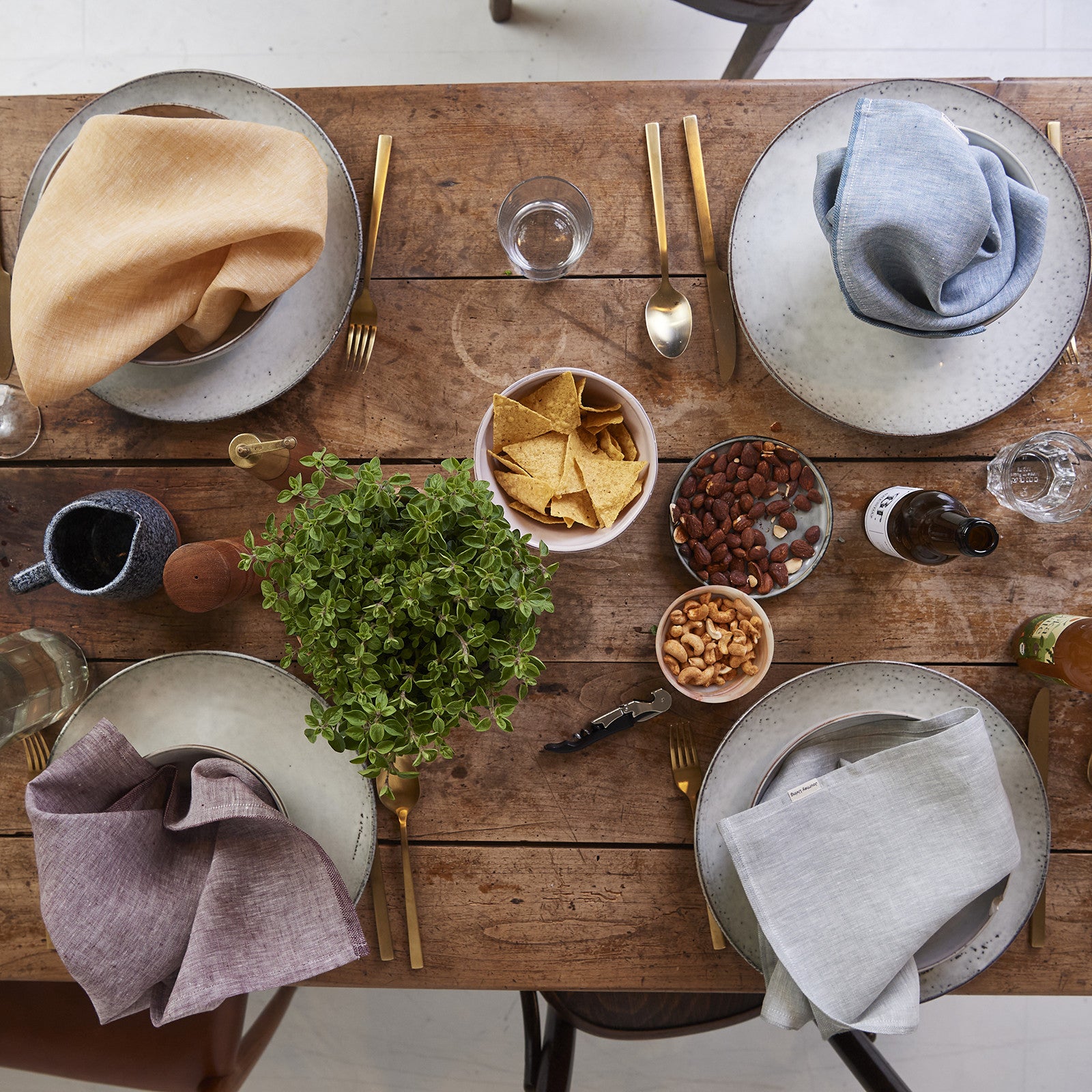 ELISE "Chambray" napkin ocean 50x50cm (dark blue)