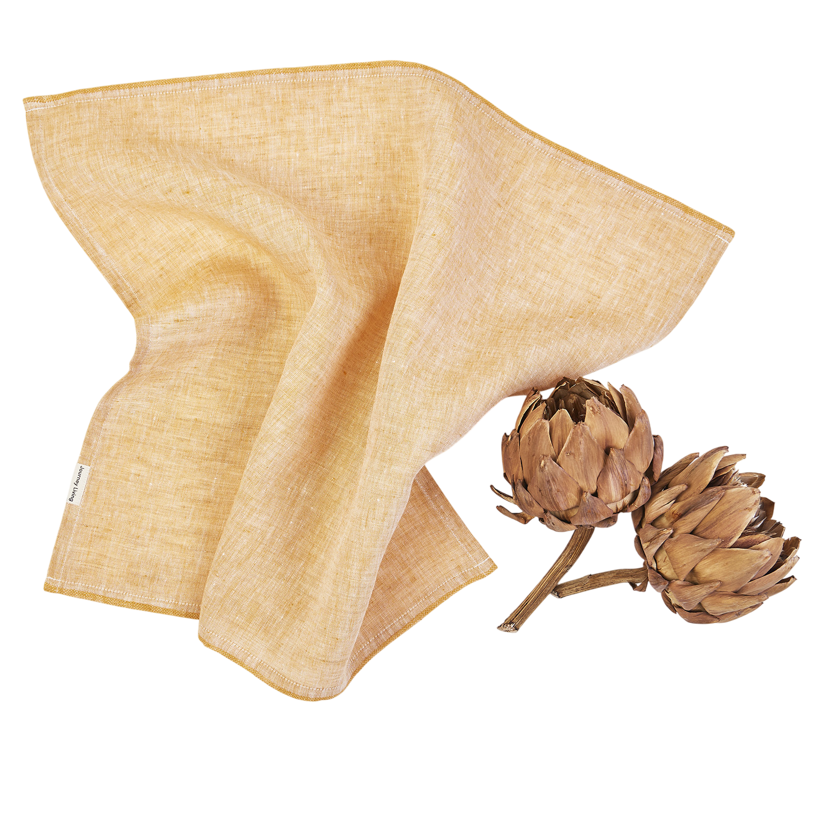 ELISE "Chambray" Serviette de table mustard 50x50cm