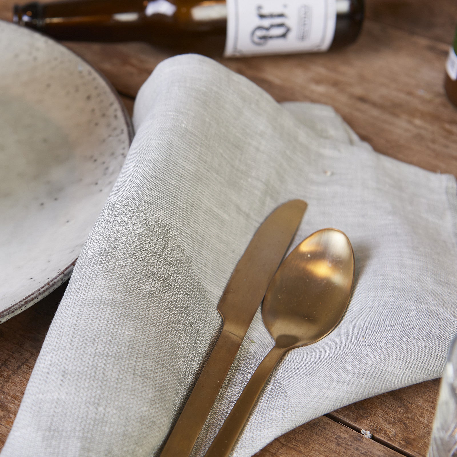 ELISE "Big Dot" Serviette de table eucalyptus 50x50cm