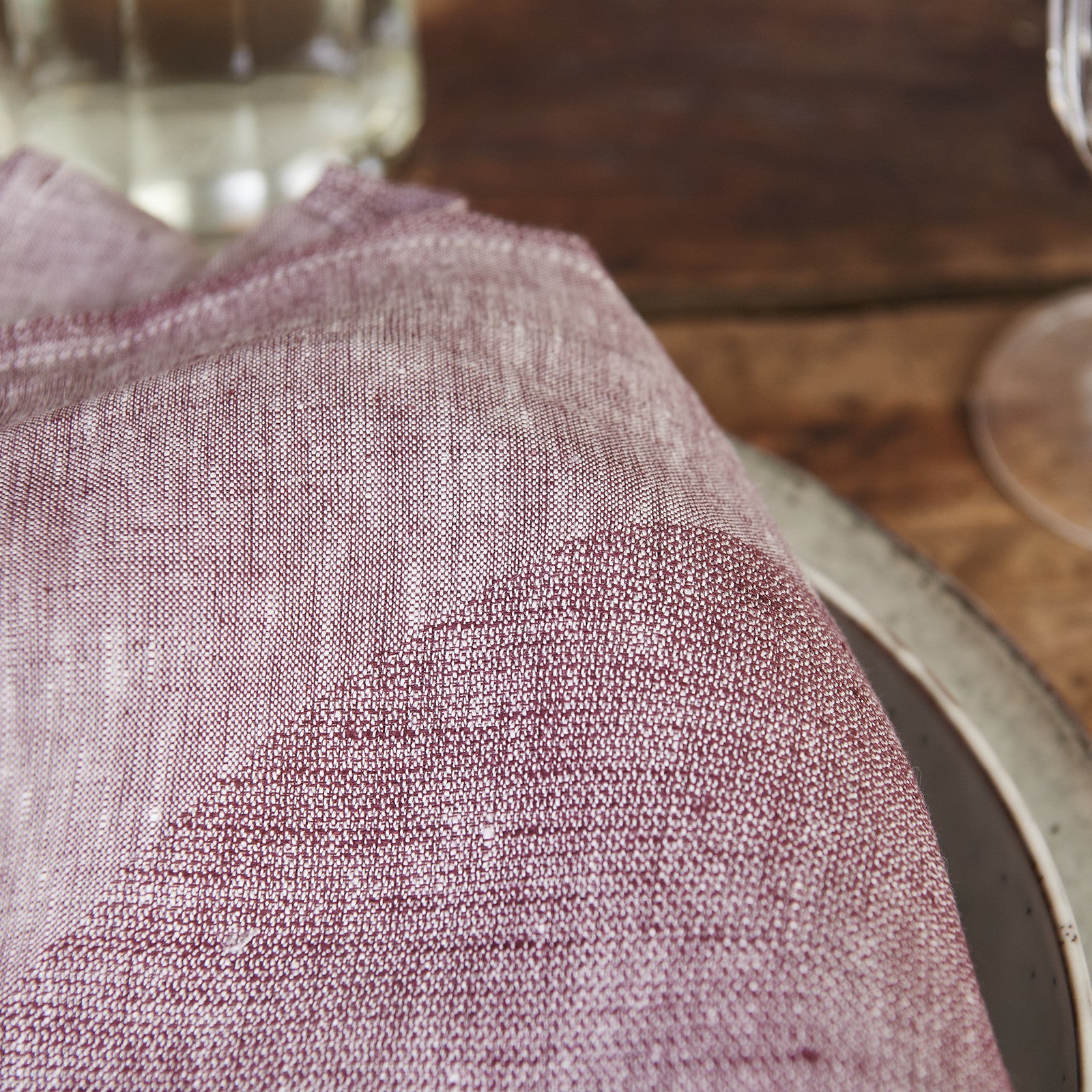 ELISE "Big Dot" serviette de table cassis 50x50cm