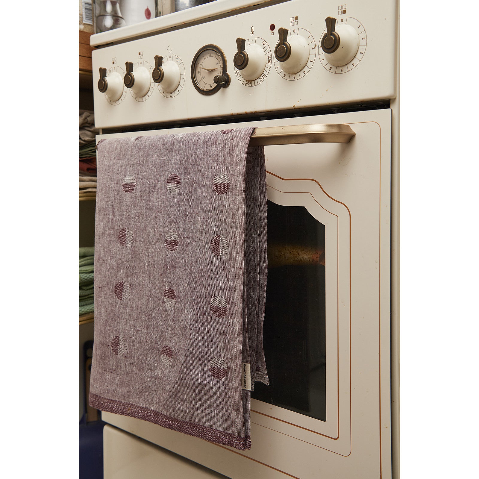 JULIETTE "Small Dots" kitchen towel cassis 50x70cm
