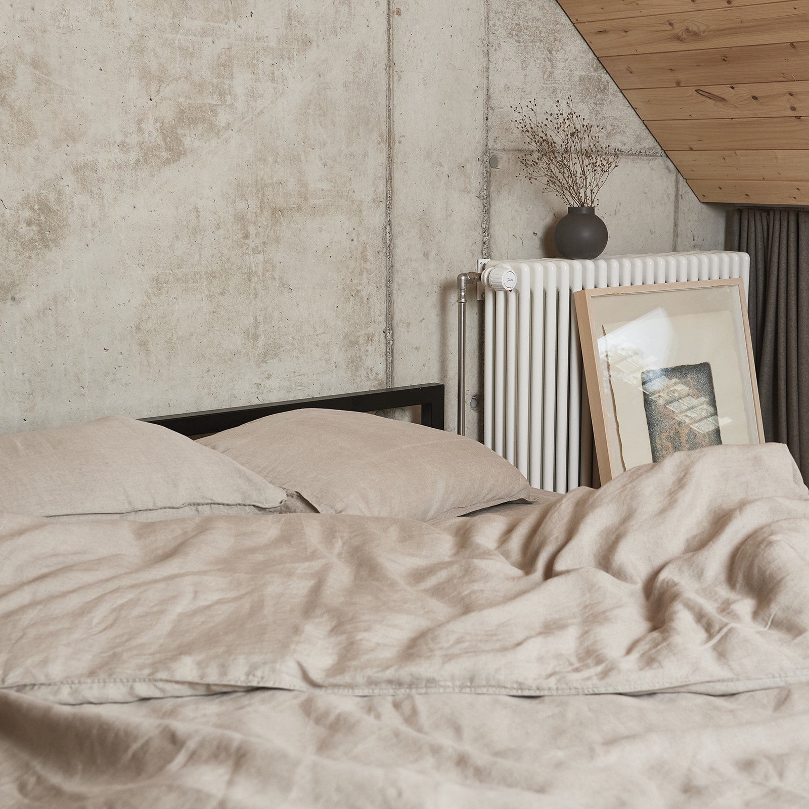 Linus uni, natural Housse de duvet 160x210 cm