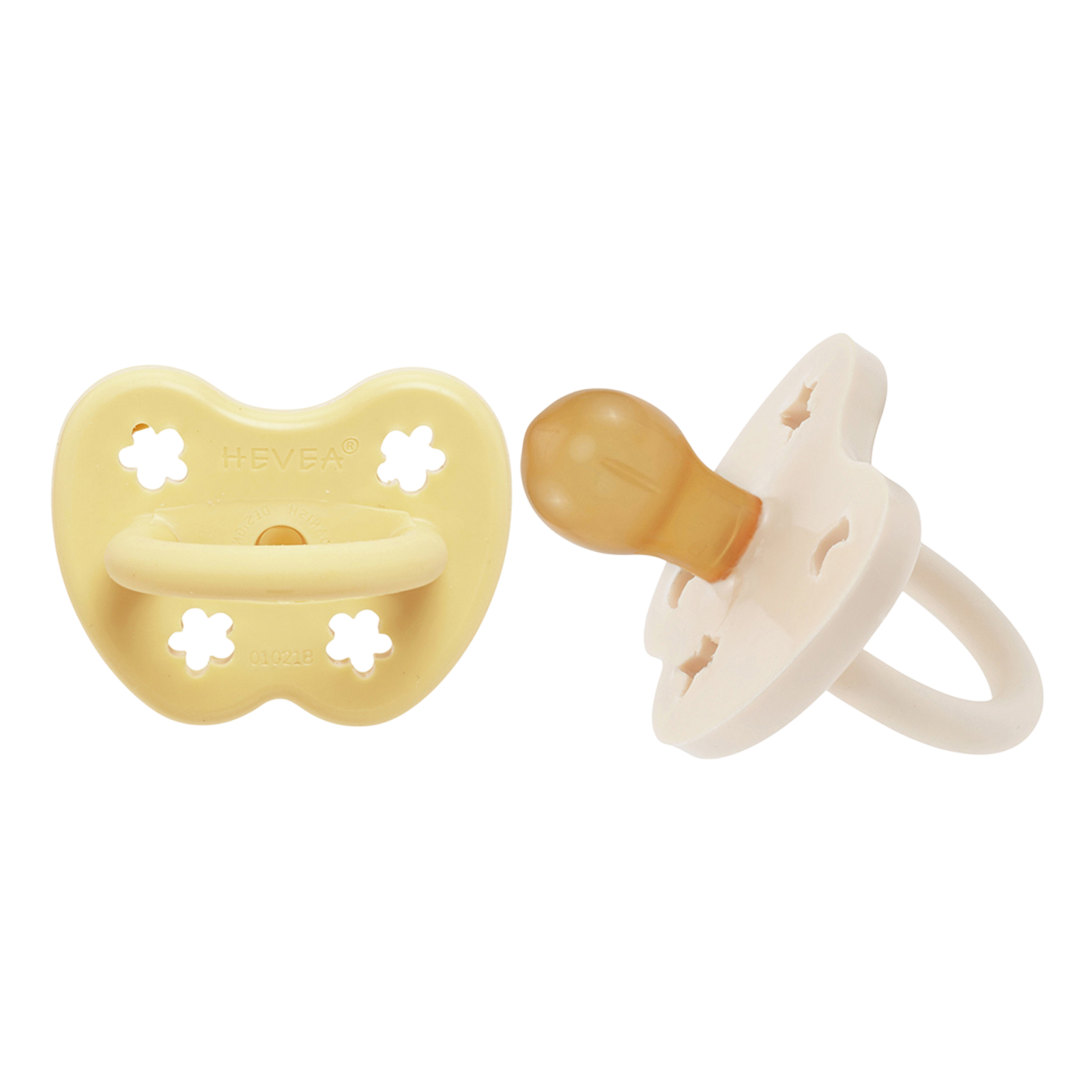 Baby Schnuller 2-Pack Round pale butter & milky white