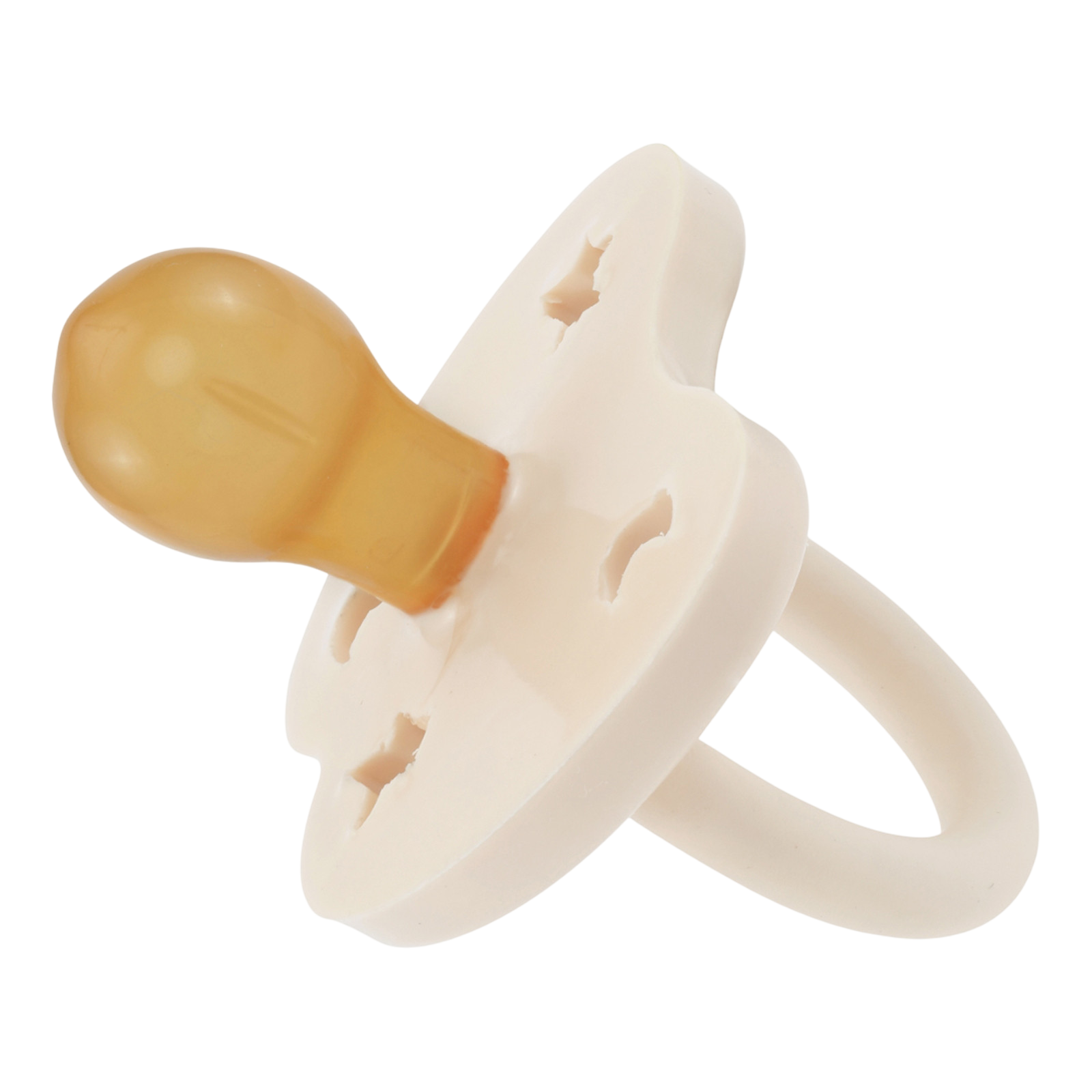 Baby Schnuller 2-Pack Round pale butter & milky white