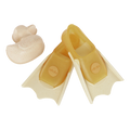Baby Duck Shaped Fins + sand shaper light yellow