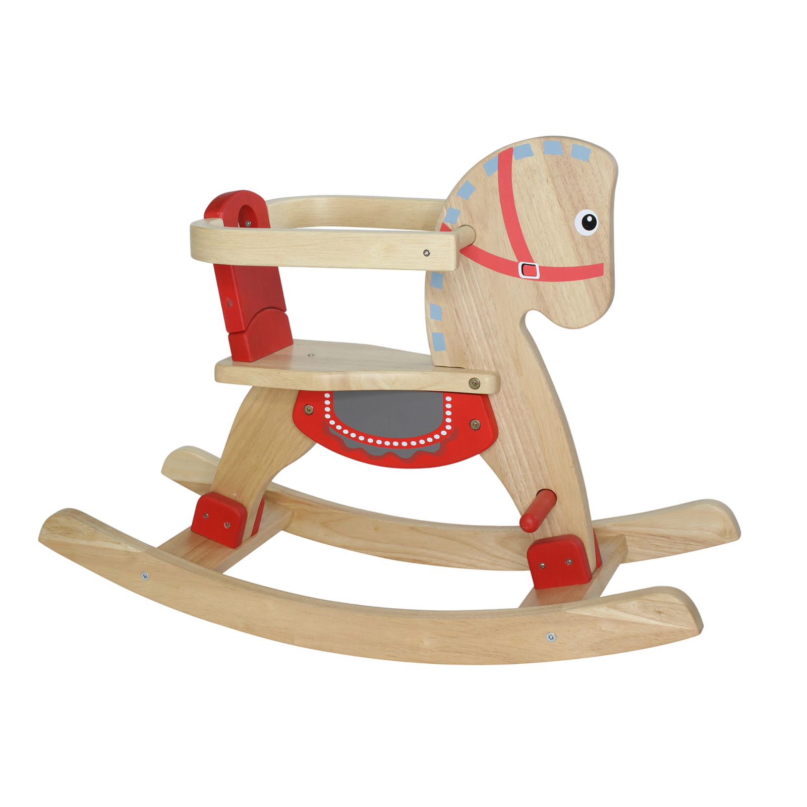 Spielba rocking horse natural wood