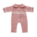 Doll romper knitted (40-45 cm) pink