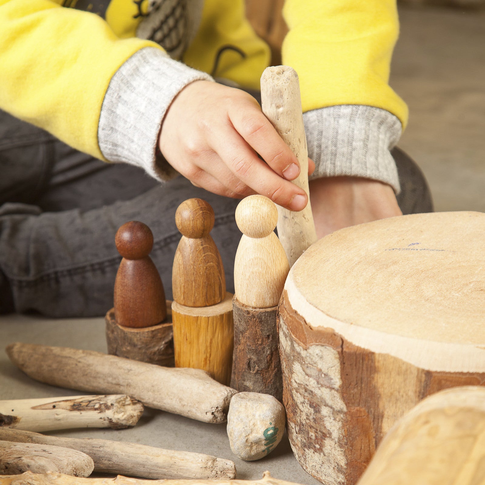 Nins 3 pièces bois naturel Grapat