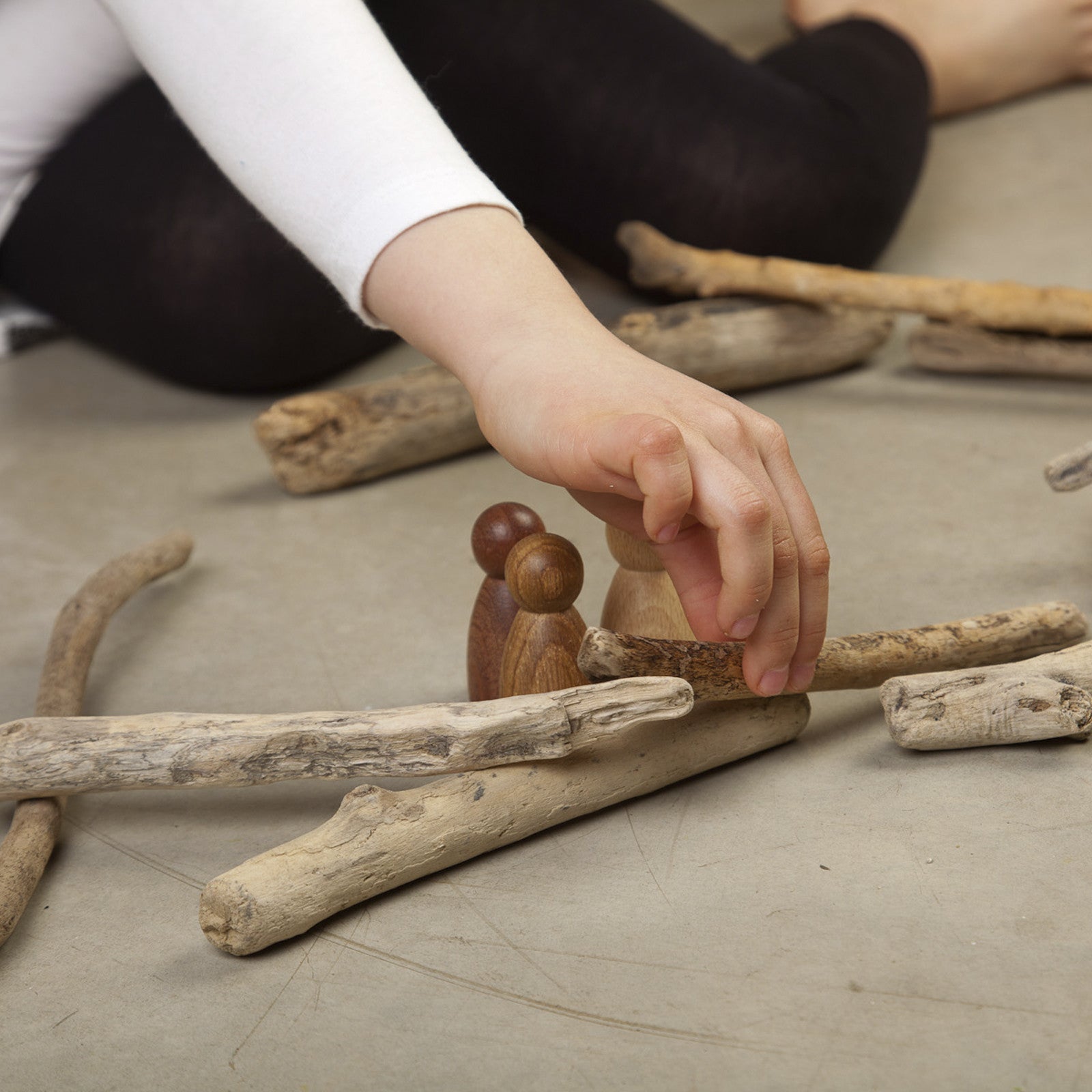 Nins 3 pièces bois naturel Grapat