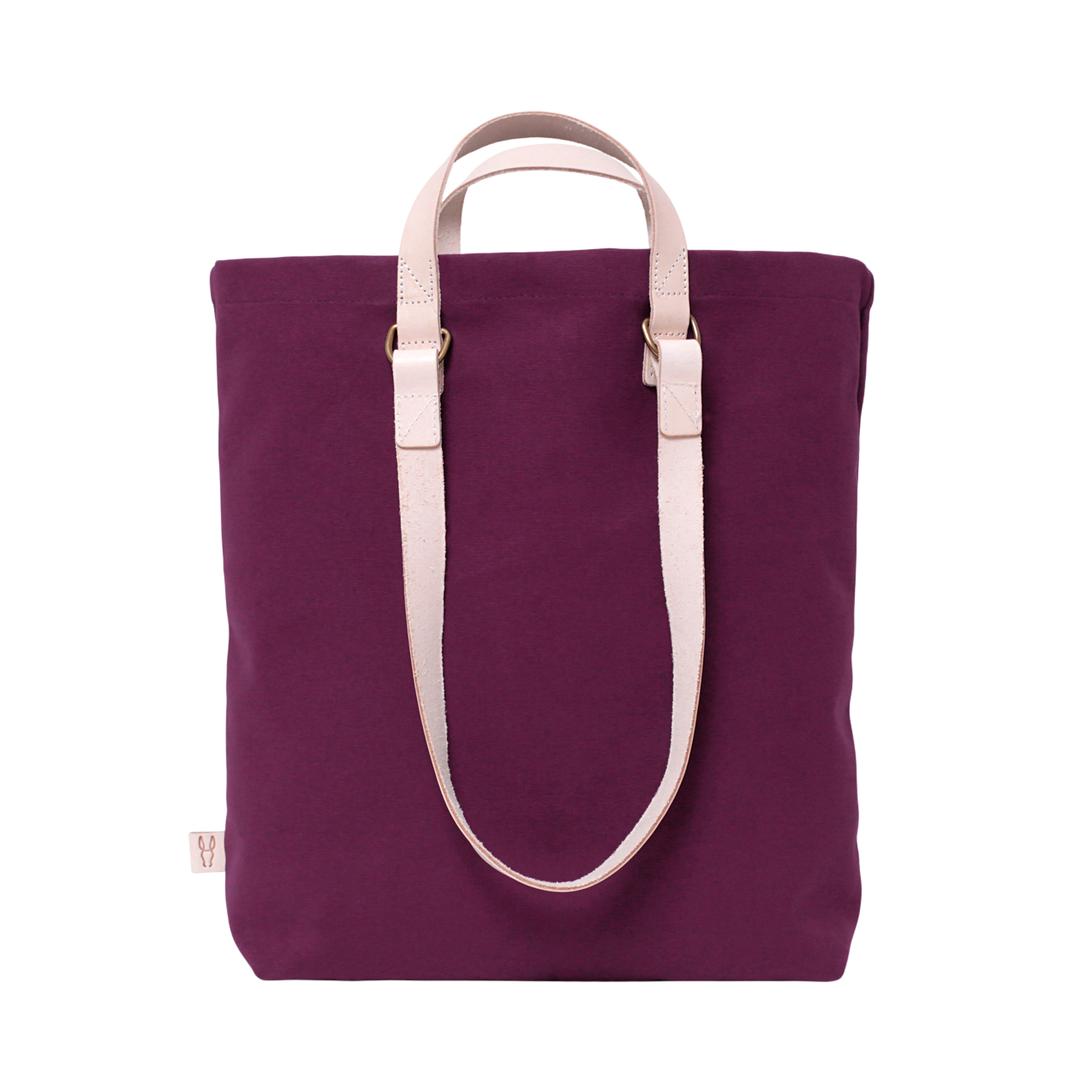 Shopper Sam Ruby, natural leather