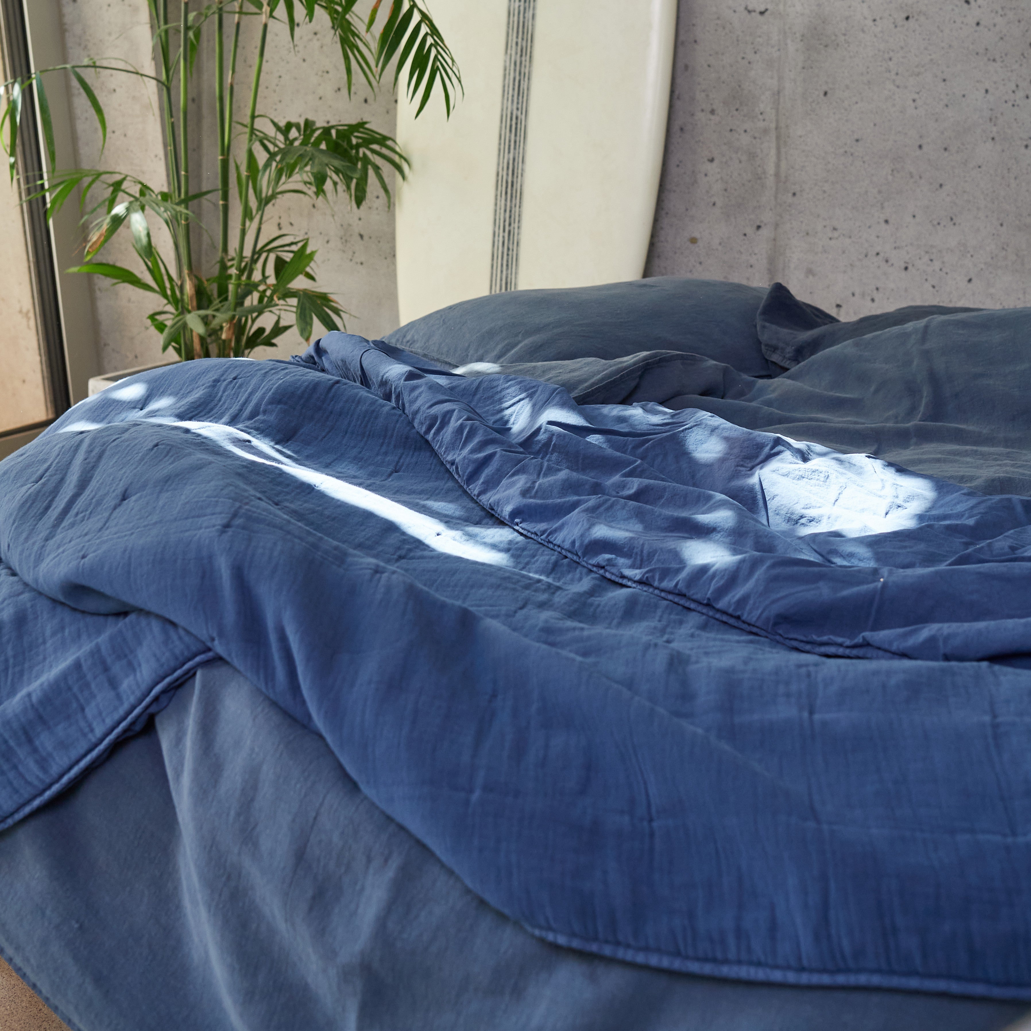 NORA Decke indigo, Quilt 150x200 cm