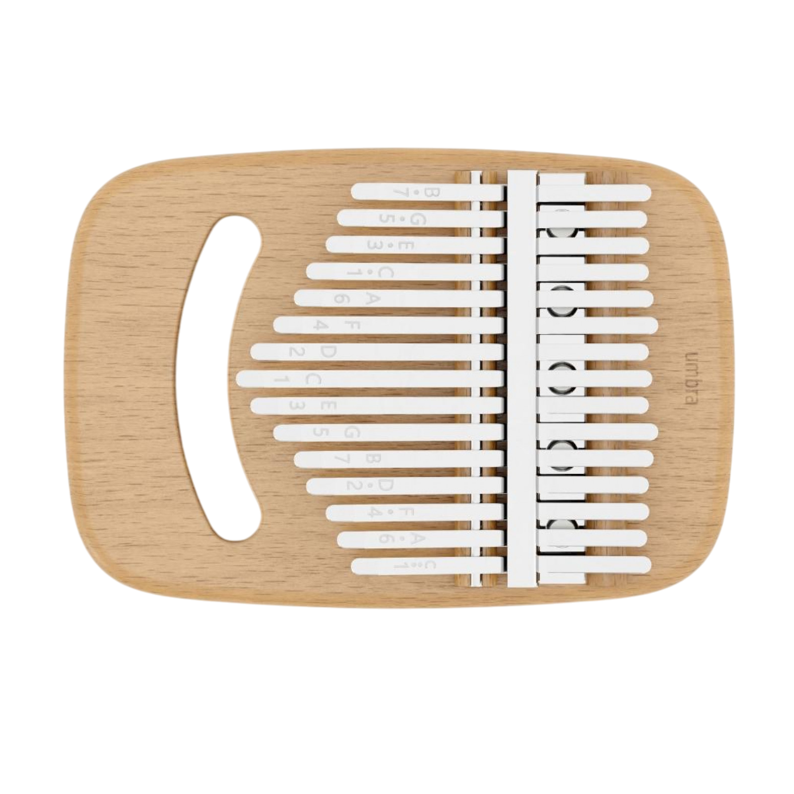 E-Piano Strumba Kalimba 16 x 11 cm, Buchenholz/Metall