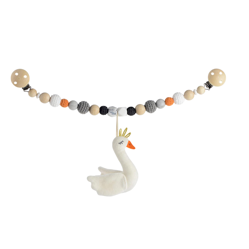 Baby carriage chain - swan