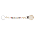 Schnullerkette grau/rostrot