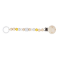 Schnullerkette grau/gelb