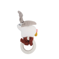 Anneau de dentition avec hochet Lapin