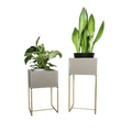Nevi the plantbox Sandgrau, Gold M