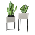 Nevi the plantbox Sandgrau, Schwarz M