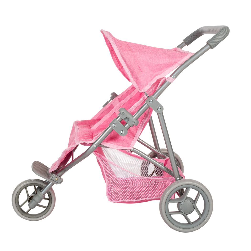 Poussette de poupée jumelle, rose