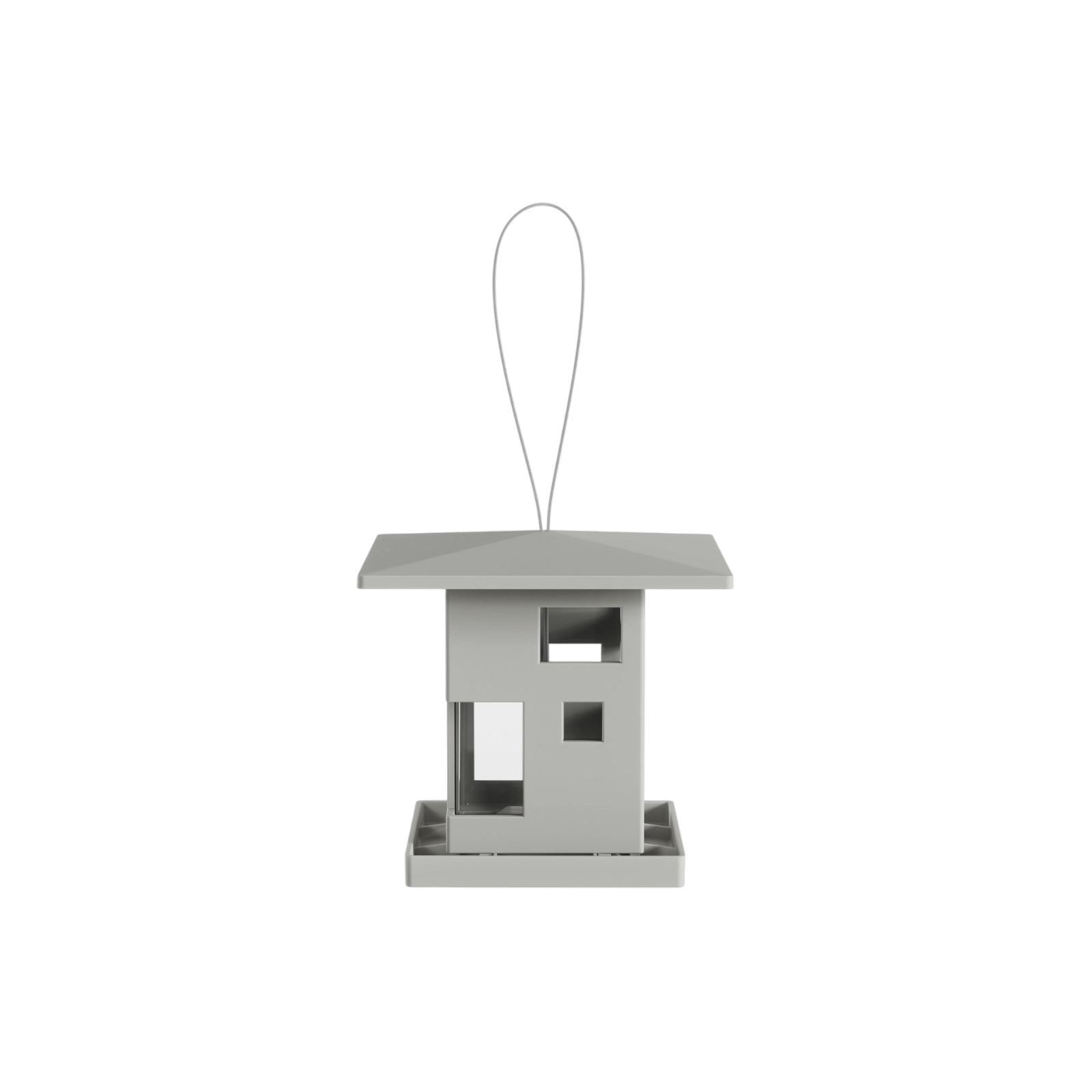 Bird house Bird Cafe for hanging, gray