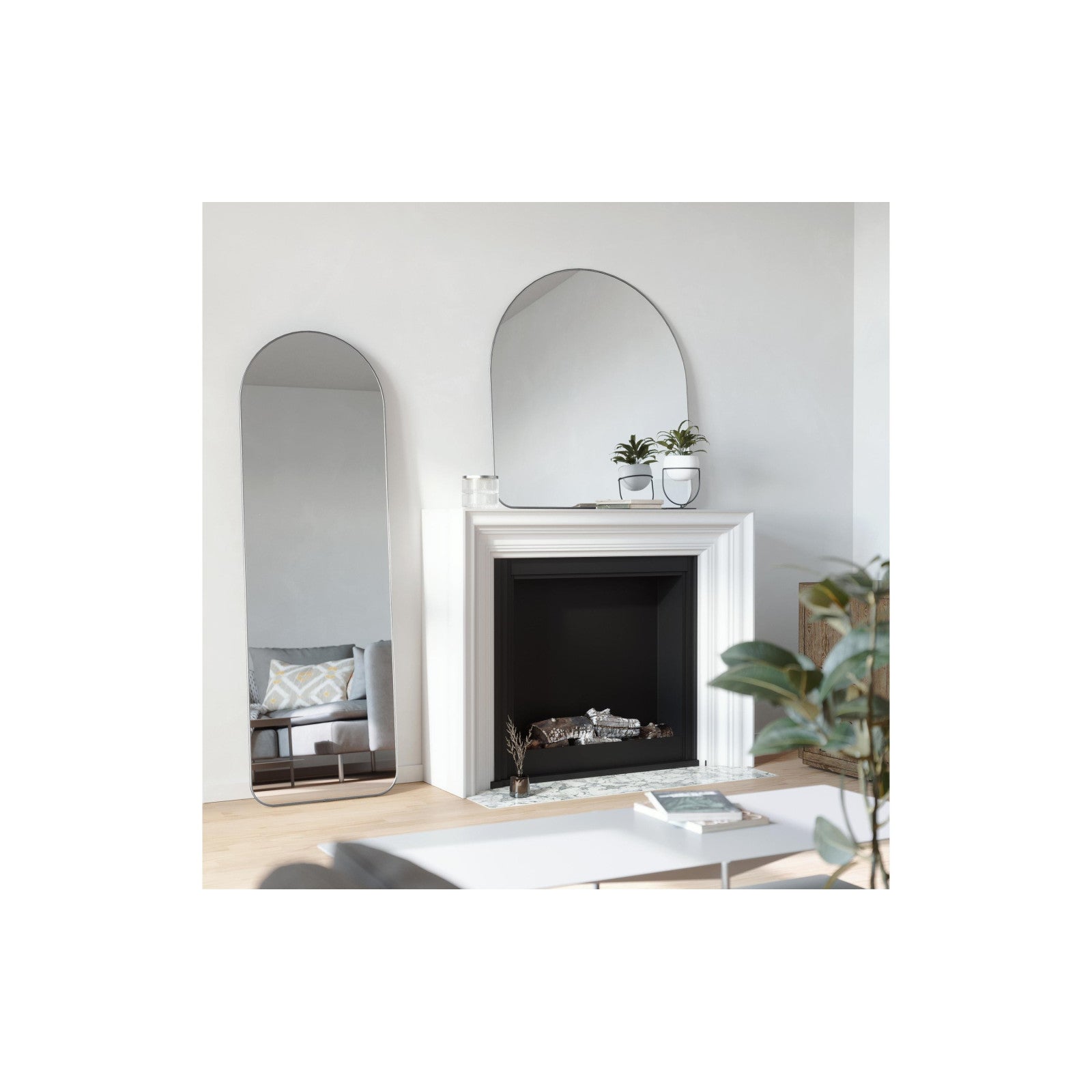 Miroir Hubba, 158 x 51 cm, noir