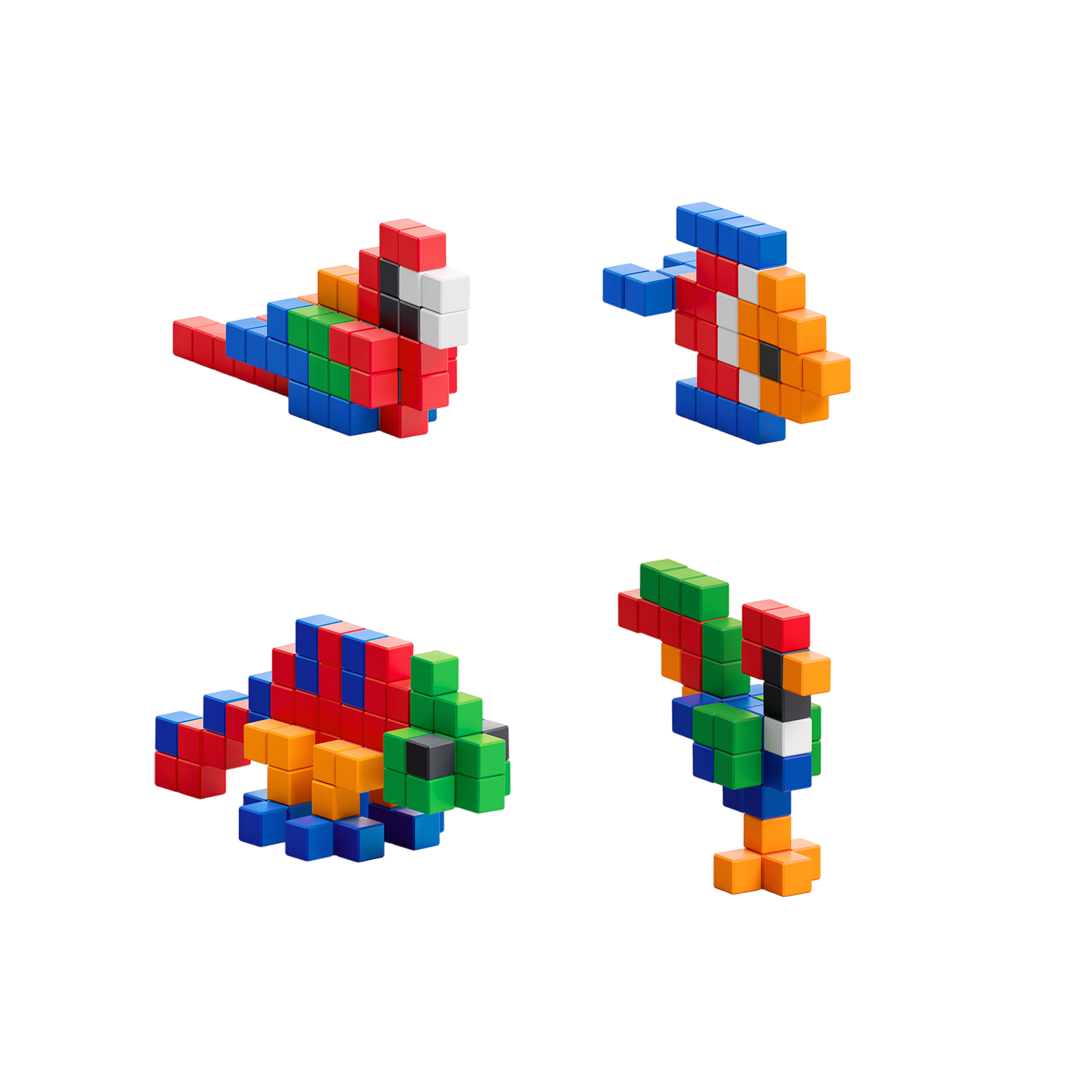 Jeu de construction magnétique Bright Animals