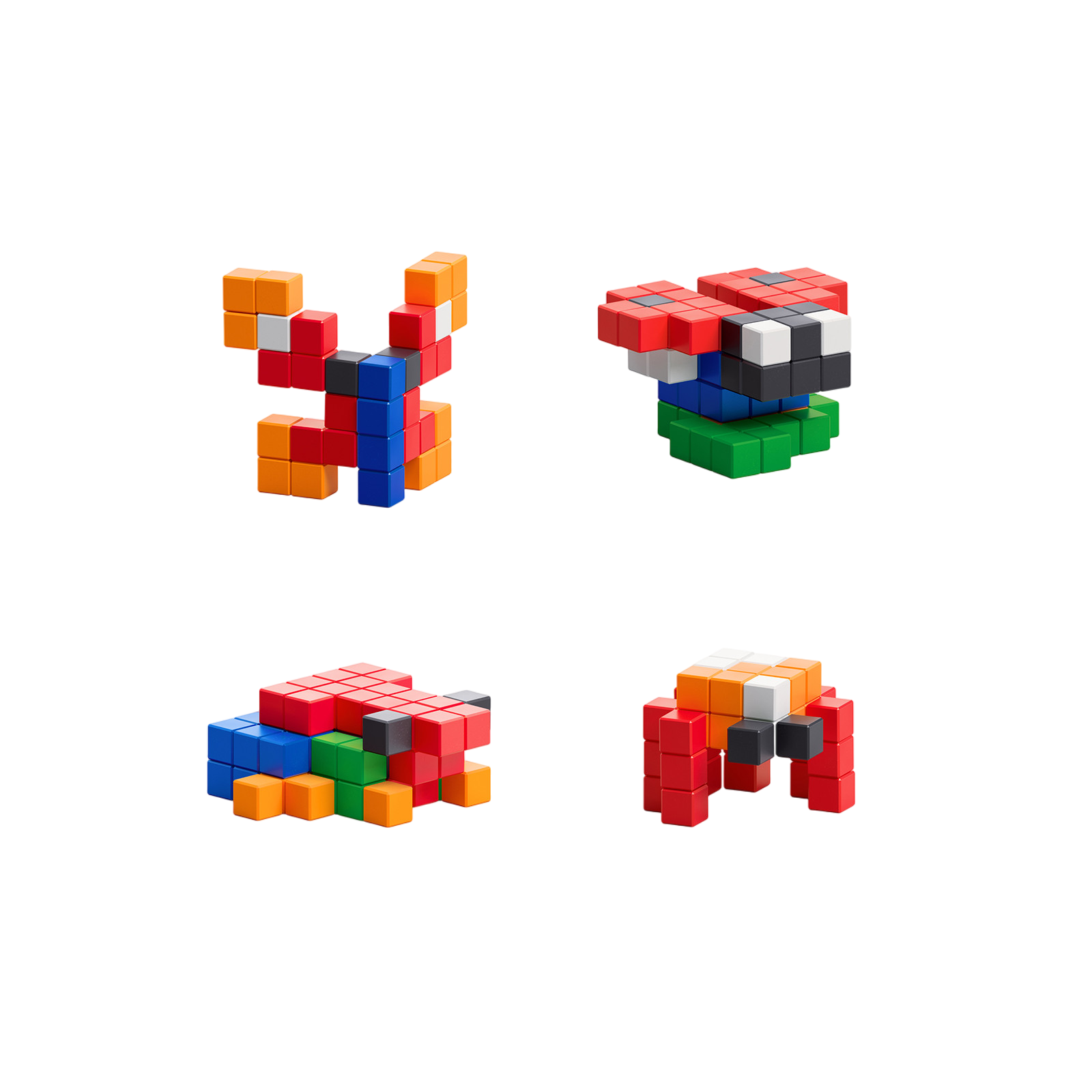 Jeu de construction magnétique Bright Animals